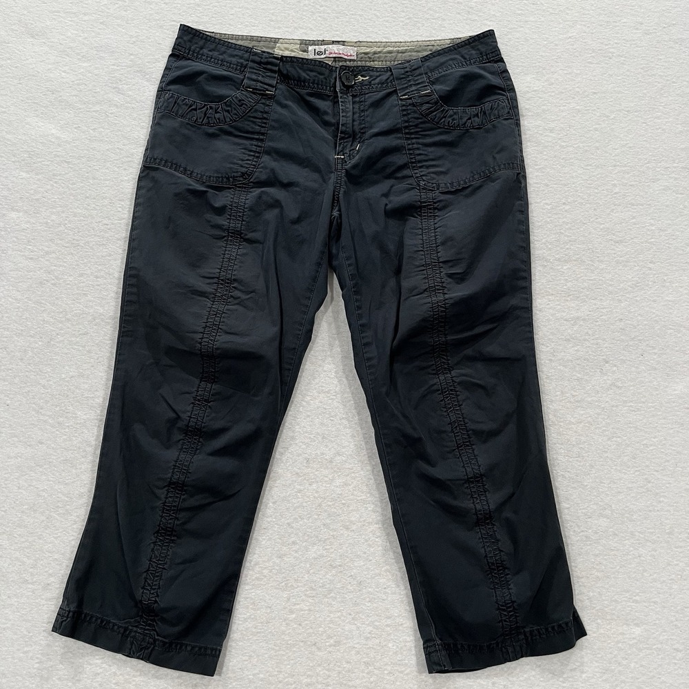 LEI Capris Size 9 Navy Blue Low Rise Utility Pant Flap Pocket Y2K Gorpcore